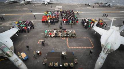 Инцидент с повреждением самолётов произошёл на борту авианосца США у берегов Ирана