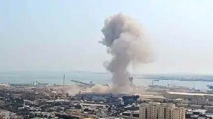 Иран атакует: показаны кадры мощного взрыва на базе ВМС США в Бахрейне