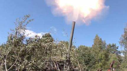 Опубликовано видео стрельбы из самого мощного в мире миномета