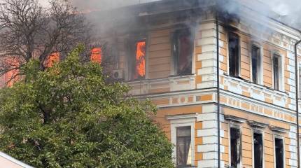 Помогали разрабатывать ракеты: в Киеве уничтожено здание Академии наук Украины