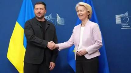 Выступивший в Брюсселе вместе с фон дер Ляйен Зеленский отверг передачу Донбасса России