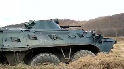 В Курской области на мине подорвался БТР с российскими пограничниками