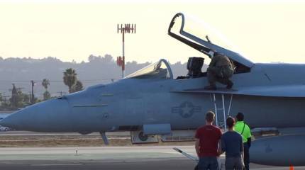 В США предположили, что F/A-18E упал в связи со столкновением с птицей