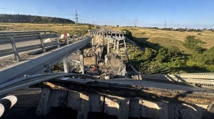 Противник вывел из строя мост на трассе Донецк – Мариуполь
