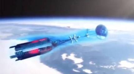 Ролик с моделью российского космического аппарата с ядерным двигателем