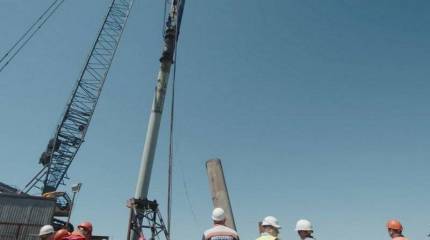 Закончена установка свай железнодорожной части Крымского моста