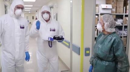 Военные медики ВС РФ в Италии заняты лечением самых тяжёлых больных