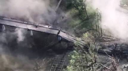 Обвинявшие российские войска в подрыве моста в Святогорске украинские военные признали, что это их рук дело
