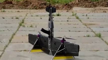 Летающая штурмовая винтовка: индийская компания представила беспилотник с автоматом AK-203