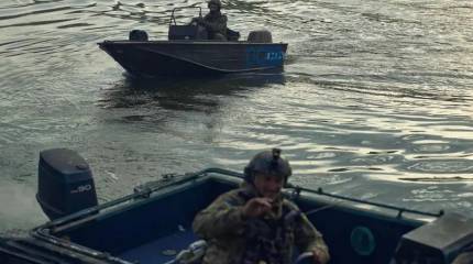 Показаны кадры поражения лодок с «морпехами» ВСУ, пытавшимися ночью форсировать Днепр