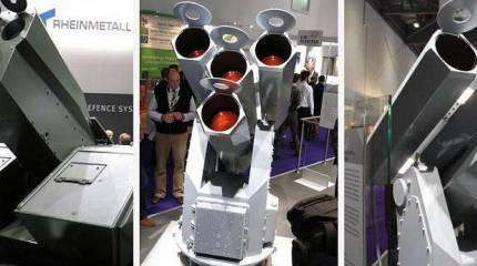 Немецкий лазерный четырехствольный пулемет Гатлинга