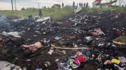 Видео первых минут после катастрофы малазийского Боинга на востоке Украины