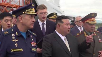 Лидер КНДР прибыл на аэродром Кневичи Владивостока, где ознакомился с современными российскими боевыми самолётами