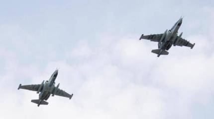 Штурмовики Су-25СМ краснодарской авиабазы ЮВО подняты по тревоге
