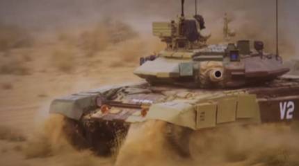 Разрыв ствола танка Т-90 произошёл на полигоне в Индии