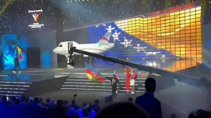 На церемонии открытия чемпионата Европы по тяжелой атлетике в Ереване сожгли азербайджанский флаг