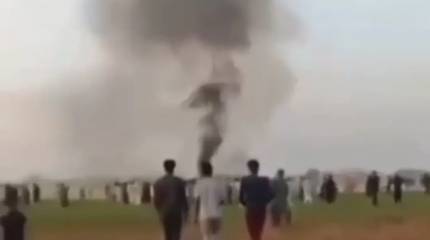 В сети появились кадры сбитого ПВО Пакистана турецкого барражирующего боеприпаса YIHA-III, запущенного Индией