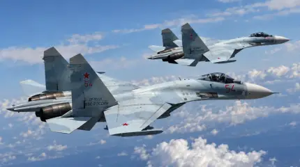 러시아의 Su-27 전투기들이 영국 정찰기 3대를 러시아 국경에서 쫓아냈다.