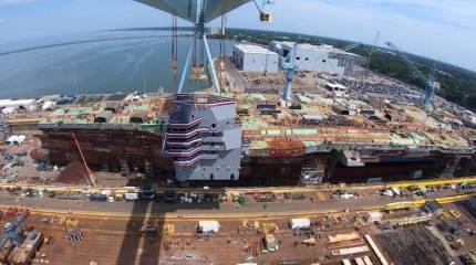 Второй строящийся в США атомный авианосец "Джон Кеннеди" готов на 90%