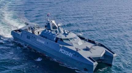 На вооружение ВМС КСИР Ирана принят головной ракетный катамаран типа «Шахид Абу Махди»