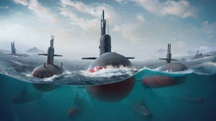 Наибольшая глубина погружения подлодок ВМФ России, ВМС США и Японии