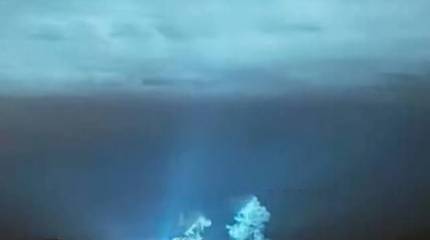 Голубое свечение во время ударов становится атрибутом для Украины