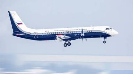 Новый российский турбовинтовой Ил-114-300 совершил второй полёт