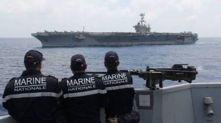 Американский авианосец USS Harry S. Truman (CVN-75) «потерял» истребитель F-18 Super Hornet в Средиземном море