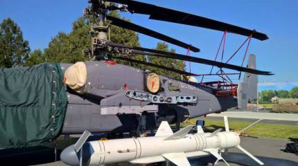 В сети появились снимки опытного образца вертолета Ка-52К в «сложенном виде»