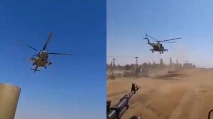Российский вертолёт в Сирии заставил понервничать американских военных