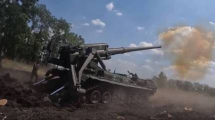 Минобороны показало боевую работу расчётов 203-мм САУ «Малка» при нанесении ударов по позициям противника