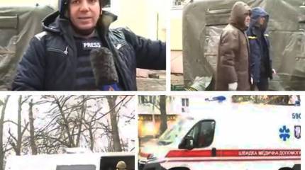 Репортёры «Аль-Джазиры» сняли перемещение экипированных украинских военных в машине скорой помощи