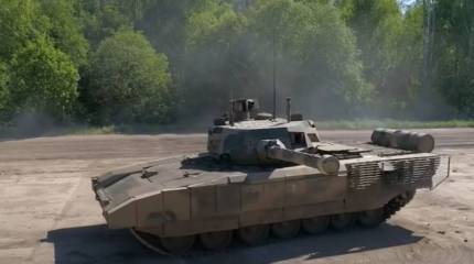 Испытания танка Т-14 «Армата» и другой бронетехники на полигоне 38-го НИИИ БТТ Минобороны РФ