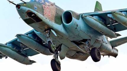 Тренировка экипажей штурмовиков Су-25СМ3 «Грач» в Краснодарском крае