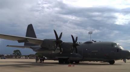 Военно-транспортный самолёт C-130 Hercules ВВС США покинул Одессу после экстренной посадки