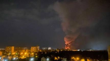 Ночные удары по Киеву привели к пожарам на складах и промпредприятиях