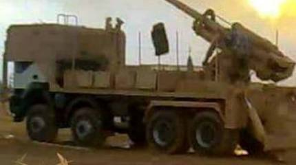Сирийская армия использует дальнобойные пушки, установленные на Mercedes 4140