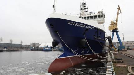 Судно тылового обеспечения «Всеволод Бобров» продолжает прохождение испытаний