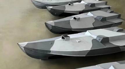 Показаны кадры, на которых морской дрон ВСУ ведёт огонь по российской авиации