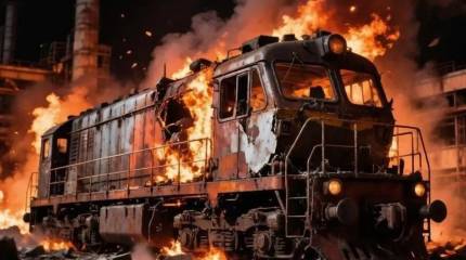 Уничтожение заводского тепловоза в Никополе стало ударом по логистике ВСУ