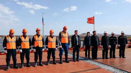 Строящийся на реке Туманная автомобильный мост между Россией и КНДР состыкован