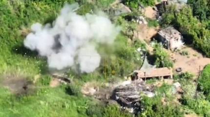 Минобороны опубликовало видео уничтожения опорного пункта ВСУ на Запорожском направлении FPV-дронами