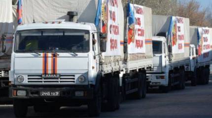 В Донбасс движется 38-я колонна с гумпомощью