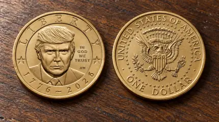 El retrato de Trump en la moneda de un dólar ha generado ventas récord para la Casa de la Moneda.