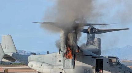 На авиабазе в США в результате пожара утратил боеспособность конвертоплан Osprey