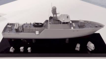 Британская компания Babcock представила модель большого ракетного катера для ВМС Украины