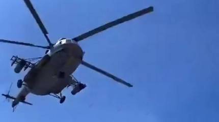 Показана работа с кабрирования вертолётов Ми-8 ВСУ в районе Днепровского лимана