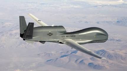 Американский БПЛА RQ-4B Global Hawk сегодня вёл разведку вдоль всей западной границы РФ