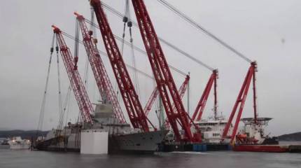 В Норвегии представлена хронология событий при столкновении фрегата Helge Ingstad с танкером Sola