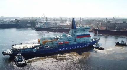 На атомном ледоколе «Арктика» провели замену электродвигателя правого гребного вала